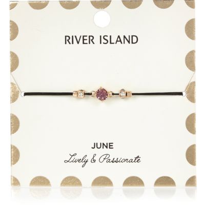 Purple June birthstone bracelet